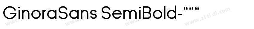 GinoraSans SemiBold字体转换